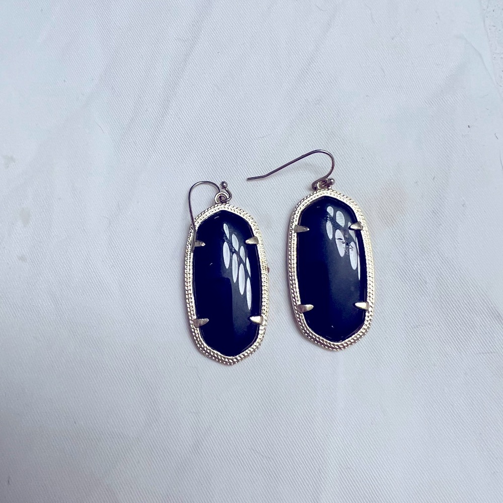 Kendra Scott elle drop earrings in black